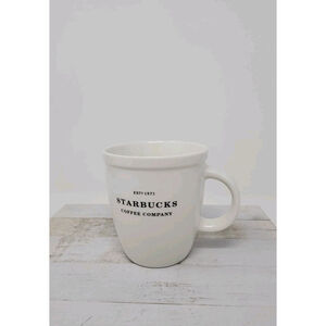 2006 Starbucks Coffee Co Est 1971 Barista Mug Cup Abbey White Black Ceramic Tea